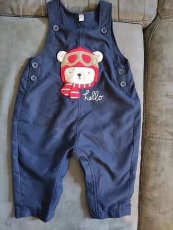 Salopette ourson bleu marine 12 mois