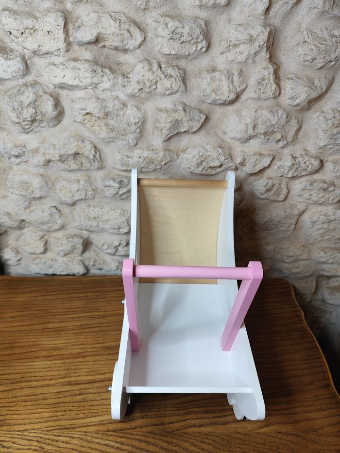Landau en bois – Chariot de marche stable pour bébé - photo numéro 5