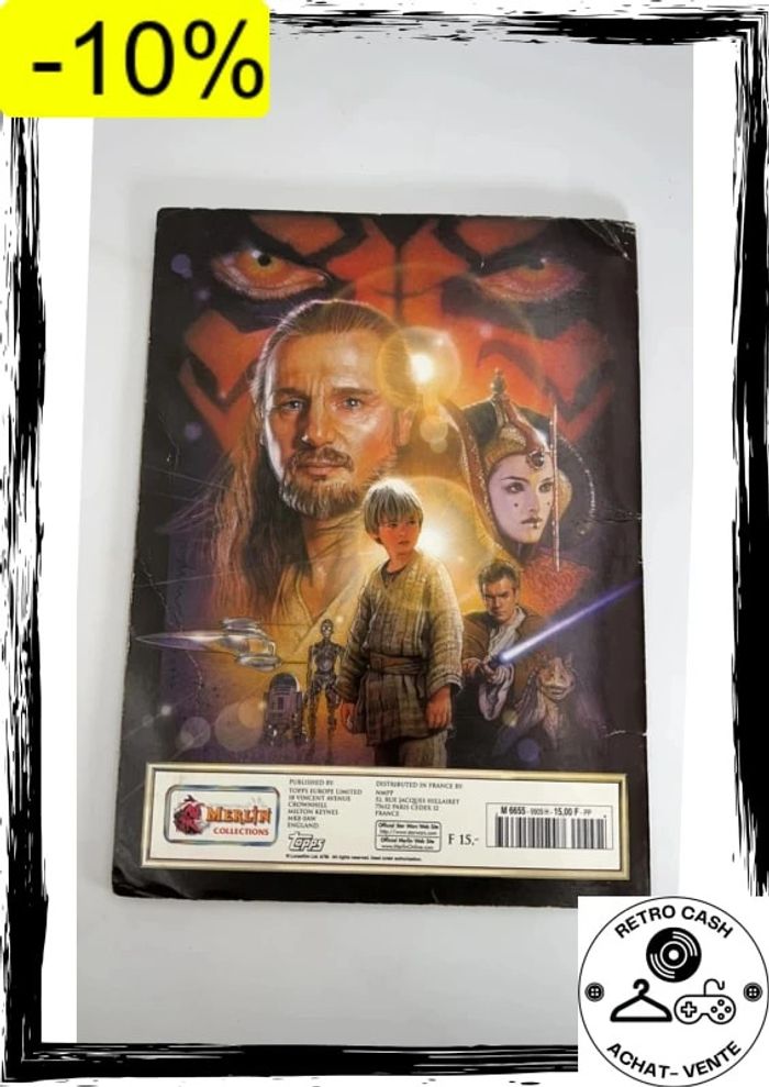 Album incomplet il manque 1 vignette Star Wars epidose 1 Merlin Lucasfilm 1999 - photo numéro 2