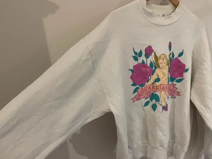Crewneck 90s Guardian Angel Jerzees Womens L Made in USA 🇺🇸 - photo numéro 8