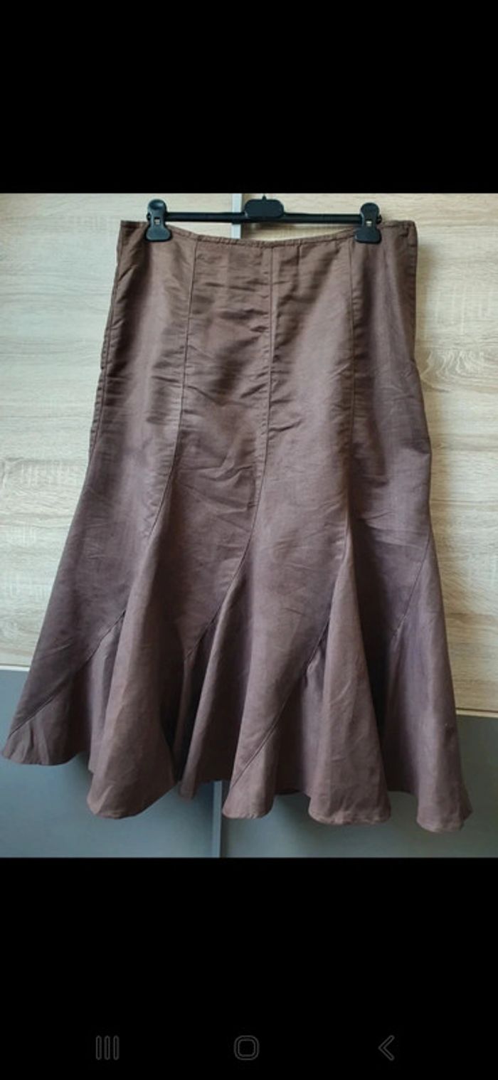 Jupe longue suédine