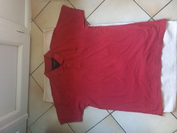 👕 Polo PIERRE CARDIN rouge – Taille XXL – 100% coton