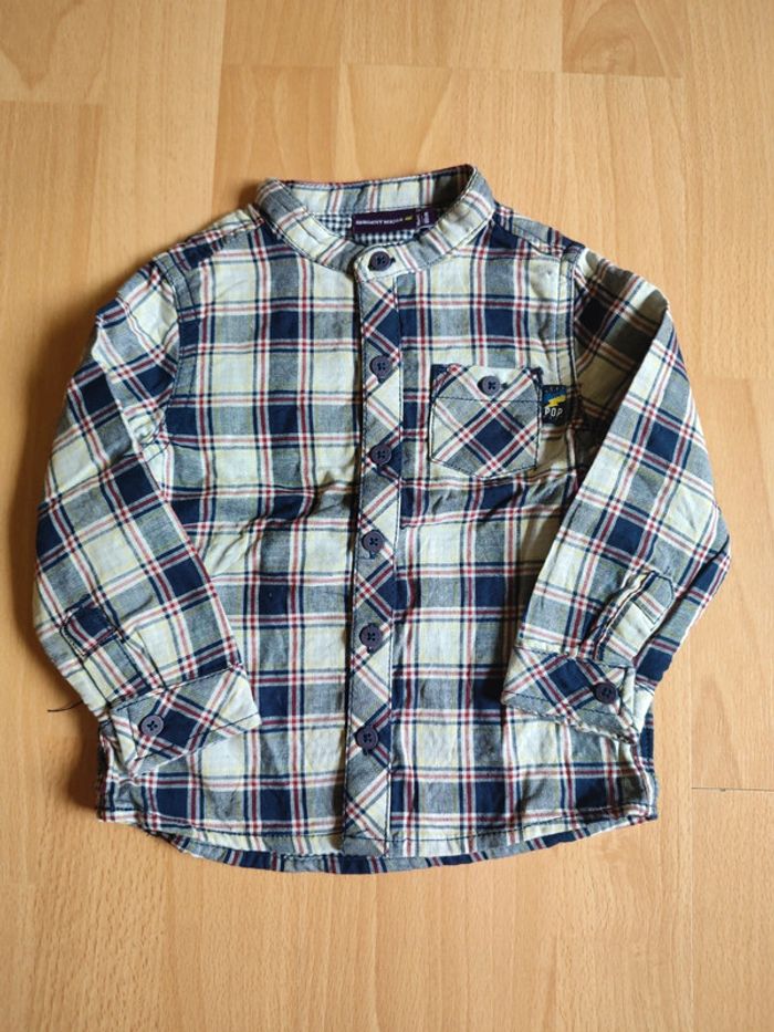 Chemise à carreaux col Tao Neuf Sergent Major en 18M