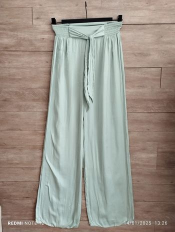 Pantalon pyjama Etam taille haute jambes larges TS