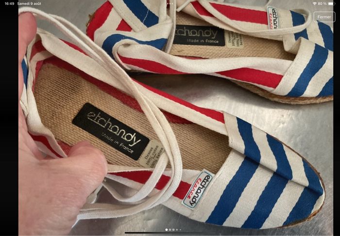 Espadrilles avec lacets Etchandy made in France - photo numéro 2