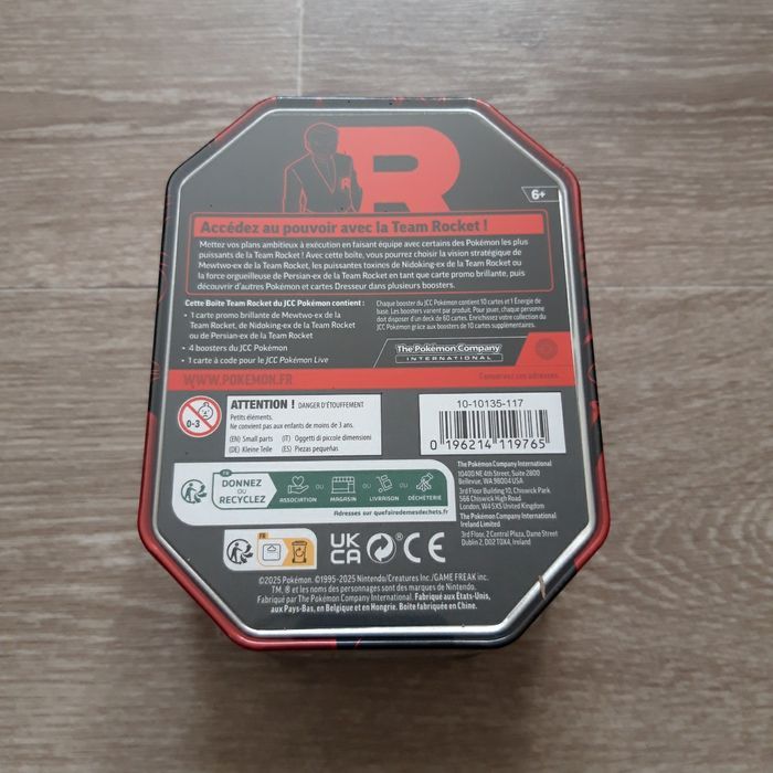 Boîte en métal Pokémon Pokébox Nidoking EX de la Team Rocket NEUVE - photo numéro 2