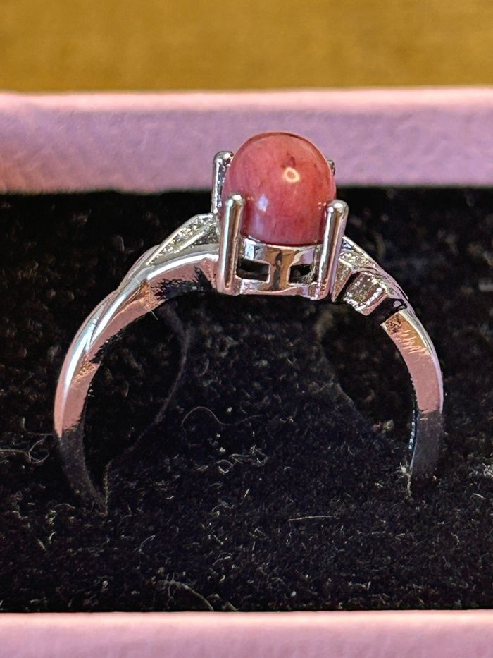 Bague réglable en laiton et en rhodonite – Amour & Guérison émotionnelle - photo numéro 10