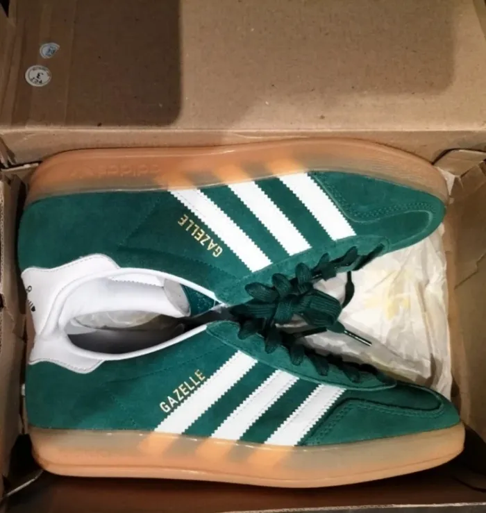 Baskets Adidas Gazelle couleur vert sapin/ vert foncé - photo numéro 9