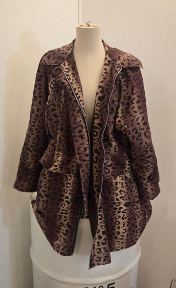 Manteau léopard ASTER 🇫🇷 – Made in France – T2 (40/42) – doublé, chaud & chic – excellent état