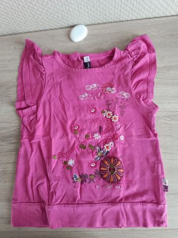 T-shirt fille 4 ans manches papillon Sergent major