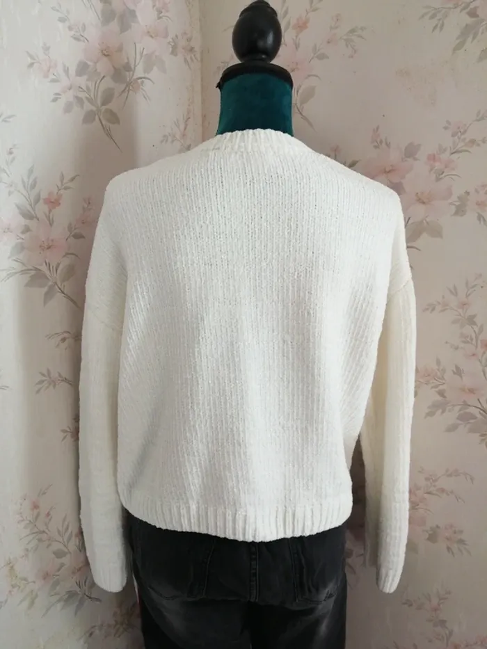 Pull crème en maille chenille à message friday rouge / jennyfer / (S) - photo numéro 7