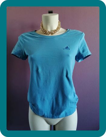 Tee -shirt bleu Adidas