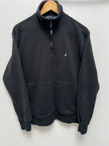 1/4 Zip Sweater Nautica Black Mens M