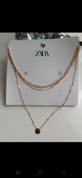 Collier doré plusieurs rangées neuf