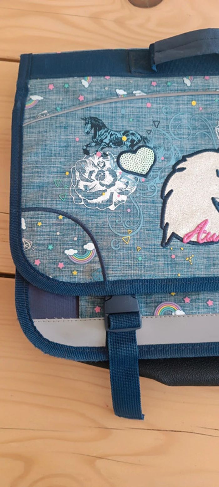 Cartable fille licorne jean - photo numéro 2