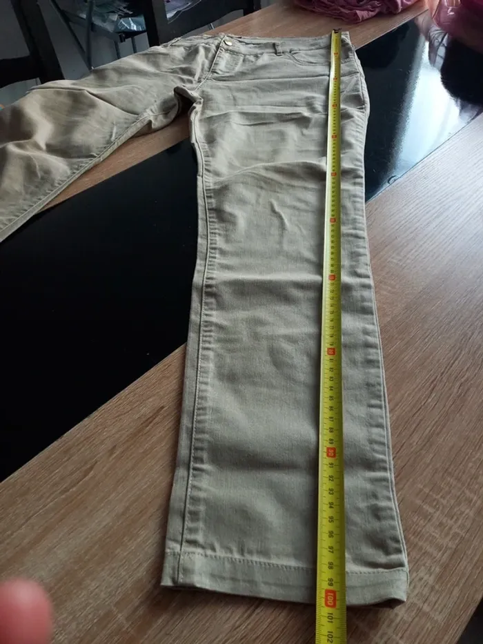 Pantalon femme beige T46 - photo numéro 7