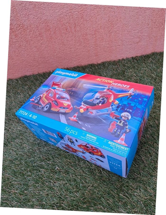 Playmobil 71724 pompier neuf non ouvert avec boîte.