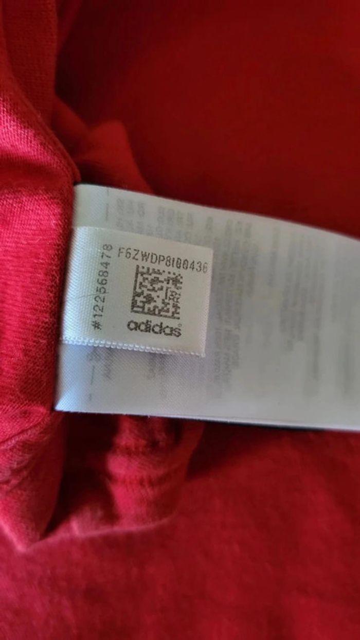 T-shirt adidas rouge - photo numéro 3