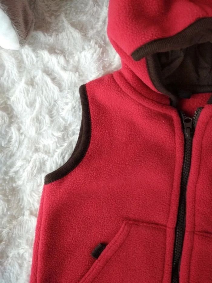 Veste gilet zippé sans manche avec capuche Garçon 6 mois Chien Digger company - photo numéro 3