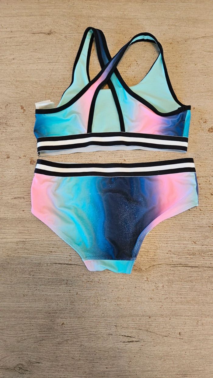 Bikini fille, style brassière, coloré, H&M, taille 12 à 14 ans - photo numéro 3