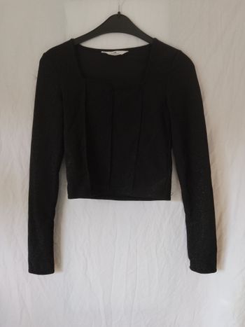 Haut noir pailleté H&M