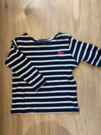 T shirt manche longue marin