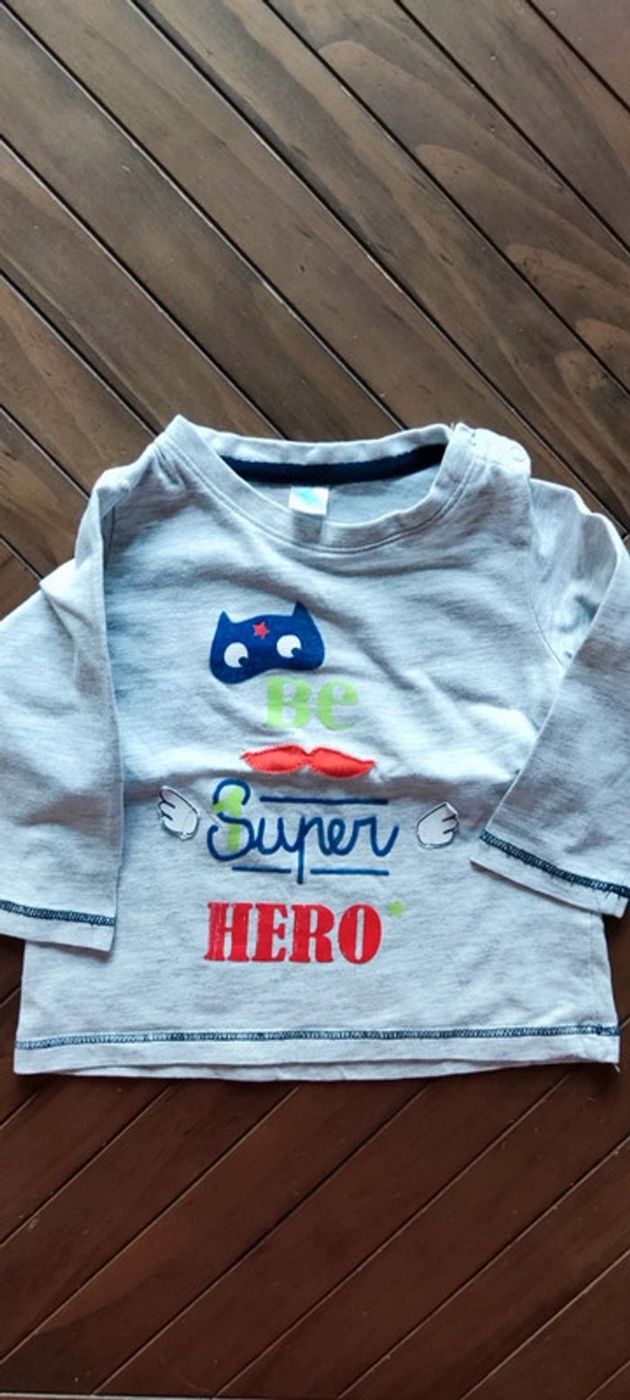 Lot t-shirts manches longues 12m - photo numéro 2