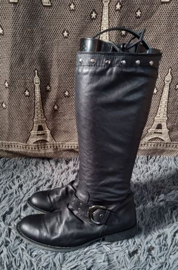 Bottes hautes en cuir noir 38