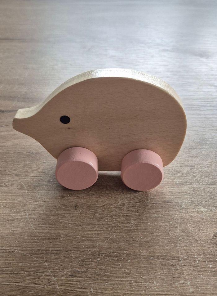 Éléphant en bois à rouler - photo numéro 2