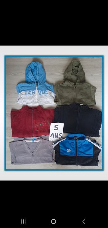 Lot de gilets 5ans garçon