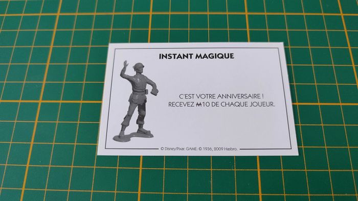 Carte instant magique C'est votre anniversaire jeu de société Monopoly Disney éditions Hasbro #B94