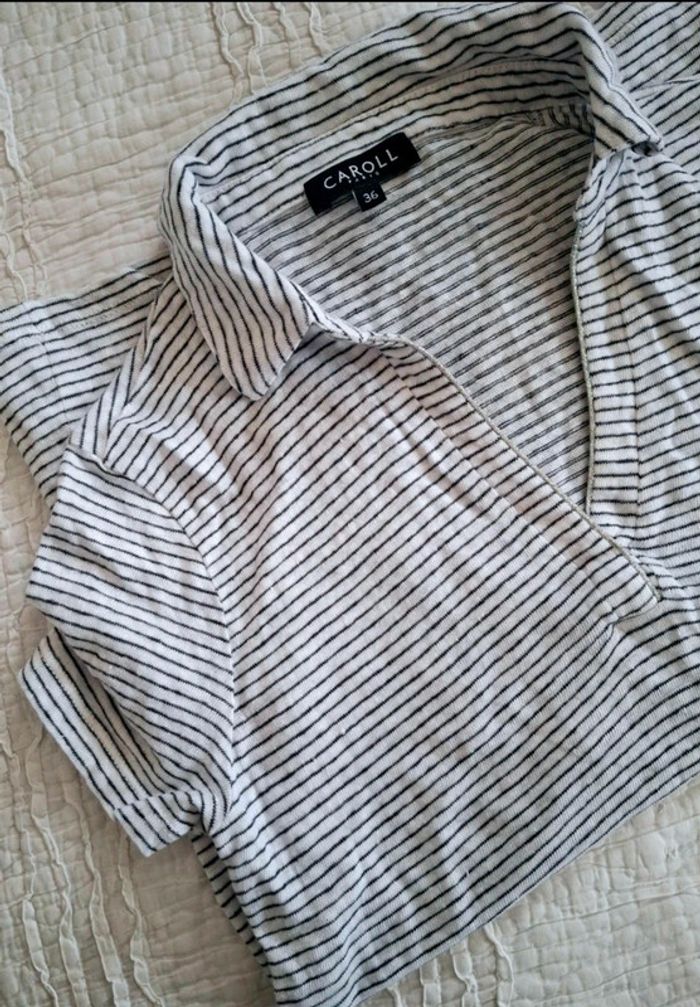 Caroll polo marin taille 36 - photo numéro 3