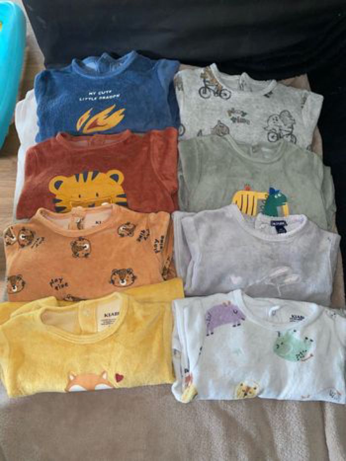 Lot pyjamas velours 6 mois