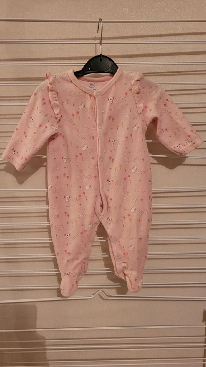 Pyjama velour - 3 mois.