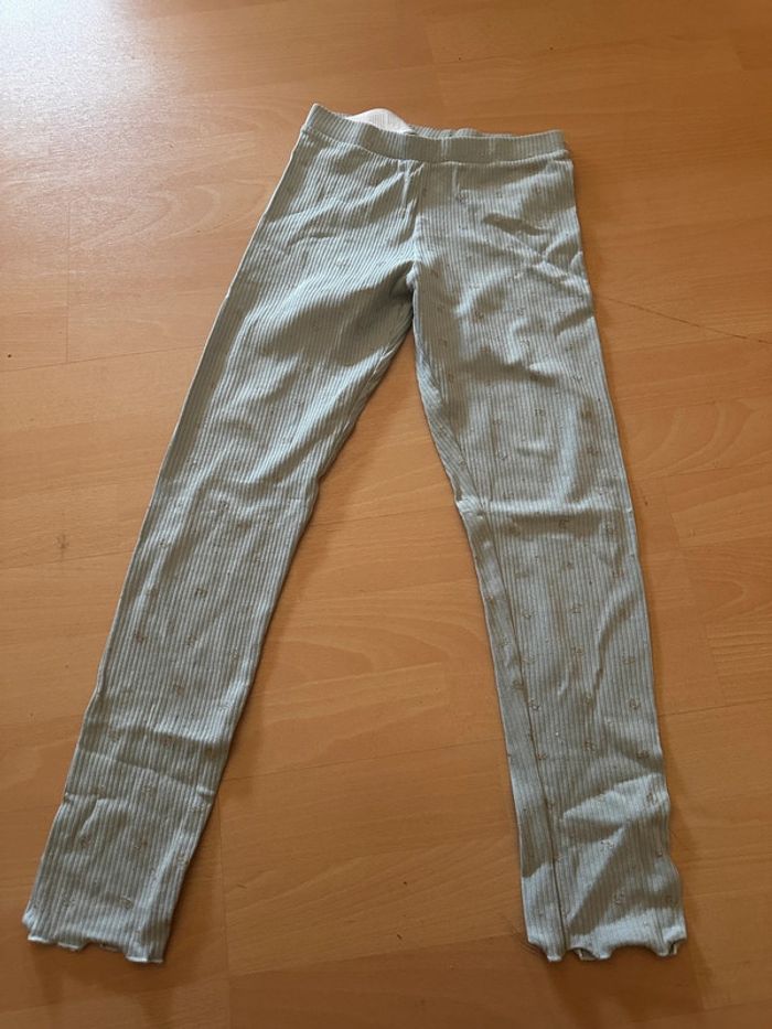 Leggings sergent major côtelé motif doré ?