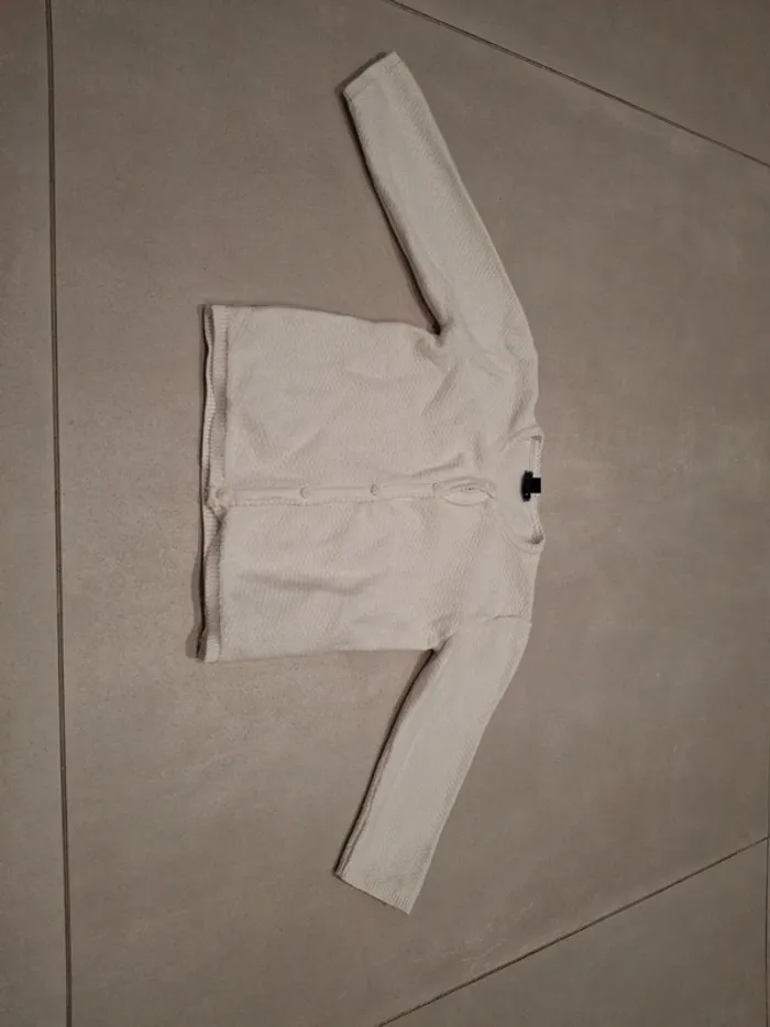 Gilet blanc 12 mois