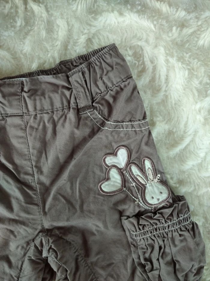 Pantalon doublé Fille 6 mois "Le petit trésor de maman" Lapin cœur Petit Kimbaloo - photo numéro 4