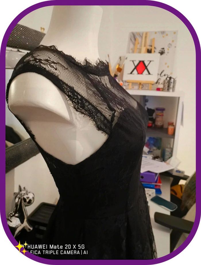 robe dentelle sabrina taille s noir - photo numéro 8