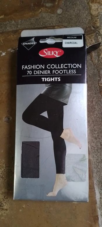 Collants fantaisie gris anthracite Medium