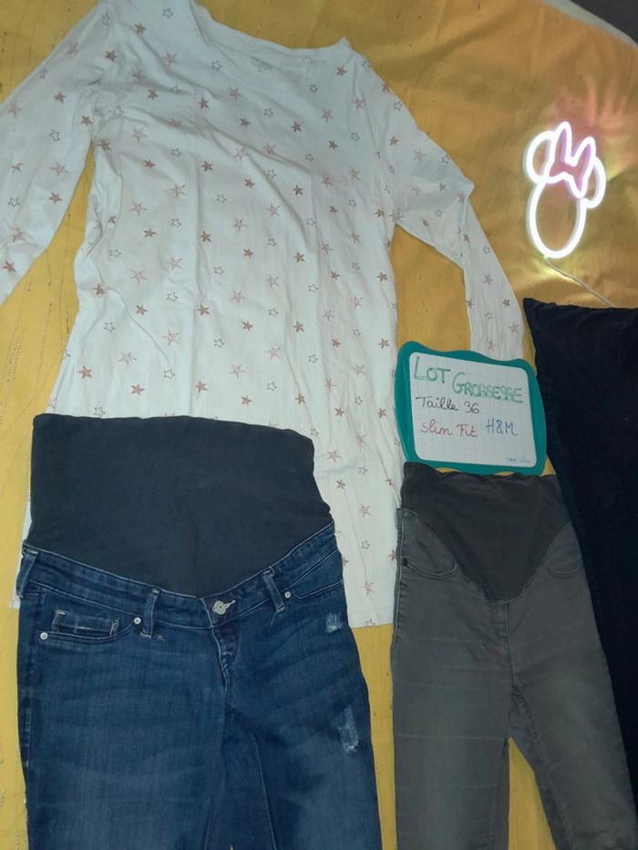 Lot🤰 spécial grossesse 🤰3 jeans slim + 1 chemise de nuit - photo numéro 6