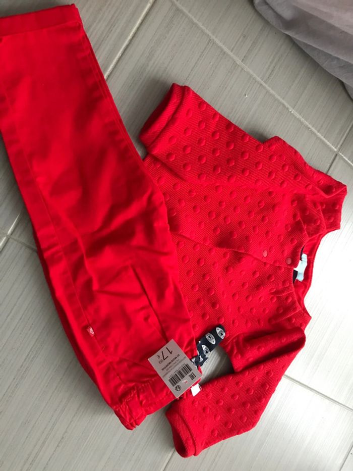 Ensemble veste et pantalon obaibi noël - photo numéro 1