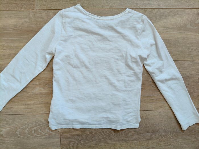 Tee-shirt manches longues fille H&M blanc planete 122-128 cm - photo numéro 6