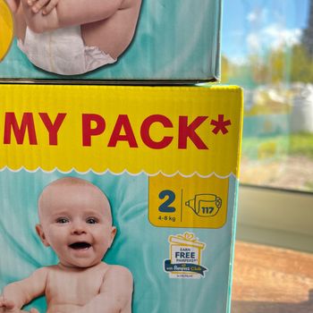 Couche taille 2 Pampers Premium : 234 couches (2*117)