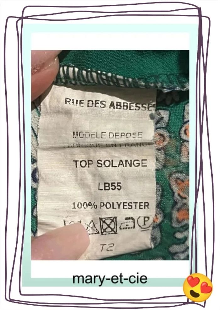SOLDÉ - Blouse manches courtes taille 2 - rue des Abbesses - photo numéro 8