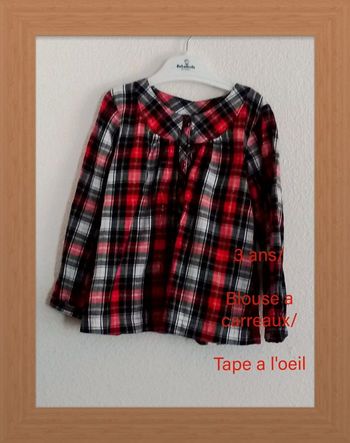 3 ans/tape a l'oeil  blouse a carreaux printemp ete