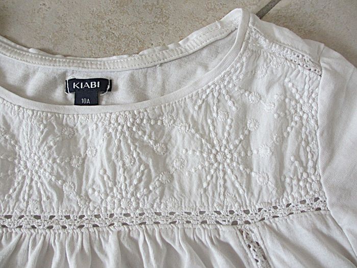 T-shirt manches courtes écru fille Kiabi - 10 ans - photo numéro 3