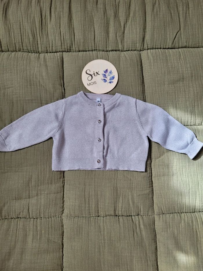 Gilet court pailleté 6 mois