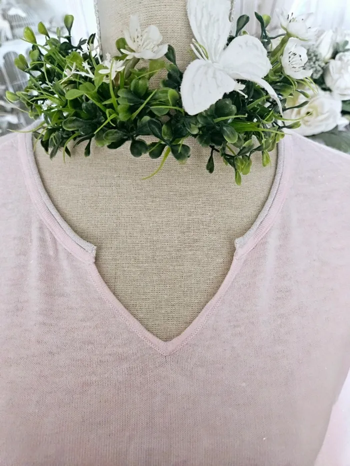 Pull fin rose légèrement pailleté Camaïeu Taille XXL Neuf