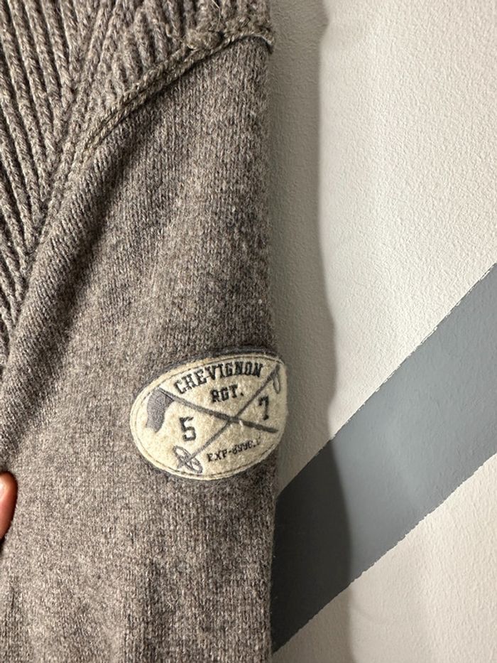 Cardigan Gris homme Chevignon vintage - photo numéro 3