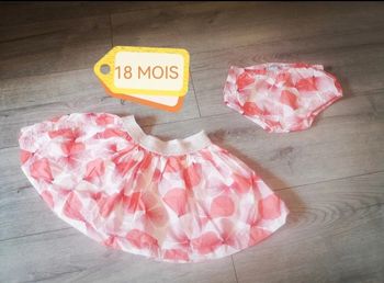 Jupe et bloomers assortis taille 18 mois